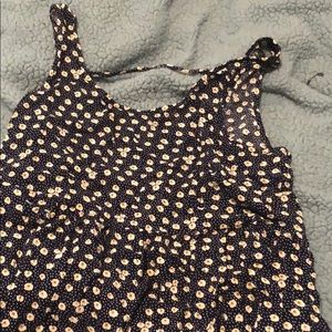 Blue shirt with flowers